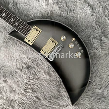 Special Shape Silver Moon Electric Guitar Solid Body 6 String HH Pickup