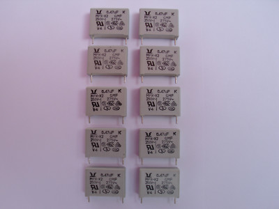 10 Condensateurs X2 0,47uF 275VAC Pour Réparation Senseo - Marque Europtronic, Neufs