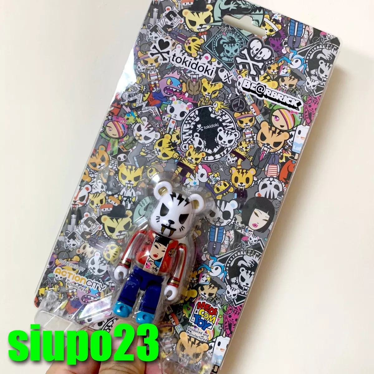 Medicom 100% Bearbrick ~ Tokidoki x Action City Be@rbrick Electric Tiger  Version