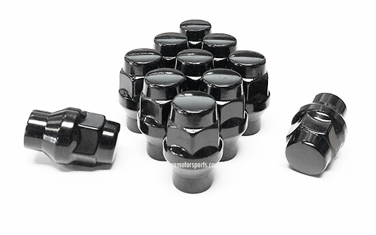 Lug Nuts For Aluminum Wheels 20x 1/2 BLACK ET (EXTENDED THREAD) BULGE 1.72" LONG LUG NUTS FORD JEEP 3/4 HEX 1/2-20 Lug Nuts In Mm - Foto 7