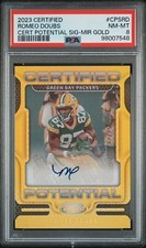 2023 Certified Potential Signature #CPSRD Romeo Doubs Mirror Gold /25 PSA 8 NMMT
