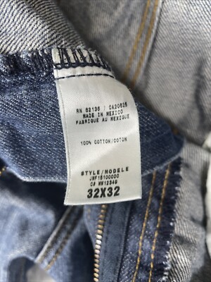 Guess Jeans Men's 34x31 (Actual) Blue Dean Zip Fly Relaxed Fit