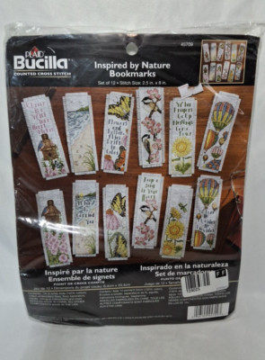 Inspired By Nature Rare Vintage Bucilla Bookmarks Set Of 12 Item 45709 Cross