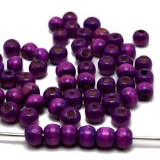 500 pcs Purple 8mm Round Wood Beads Wooden beads Spacer Beads Jewelry Making