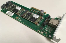 Isilon 415-0059-03 X410 Dual 32GB mSATA SSD PCI-e Boot Drive Carrier Card LP