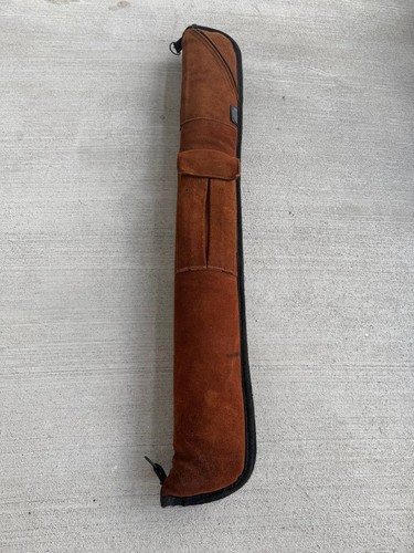 Brunswick Étui de billard en cuir pour billard 1x1 daim marron 35” Made in USA - Photo 9/9