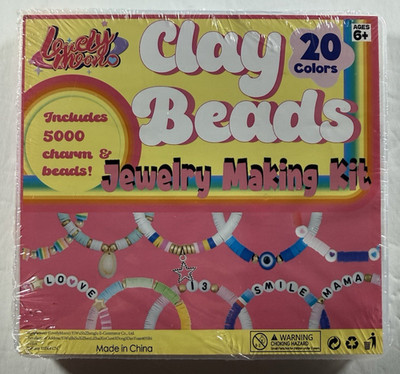 Bracelet Making Kit 5000 Pcs Clay Beads Flat Preppy Beads For  Bracelet Making
