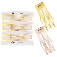 6 Pcs Double Grip Hair Clips, Sightor Metal Snap Hair Clips Hair Barrettes for W