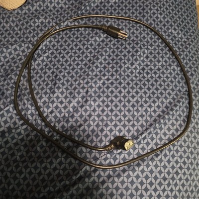 Black 3-Prong to 3-Contact AC Female-US Computer Power Cable with Standard Plug
