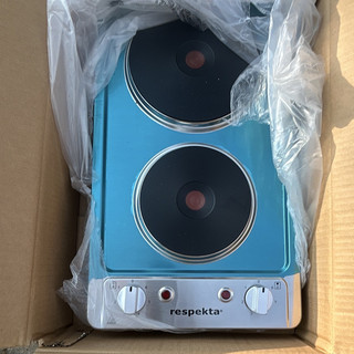 respekta Doppelkochplatte Heizplatte elektrisch 2 Herdplatten Silber