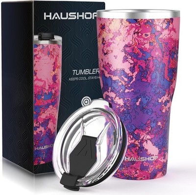 HAUSHOF 20 oz Tumbler, Stainless Steel Vacuum Coffee Tumbler, Durable Insulated 
