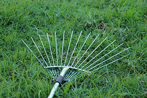 J16A Telescopic Metal Rake, 63 Inch Adjustable Folding Leaves Rake for Quick - Picture 8 of 8