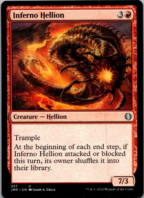 Inferno Hellion 337 Uncommon Jumpstart Magic: The Gathering Lightly Played