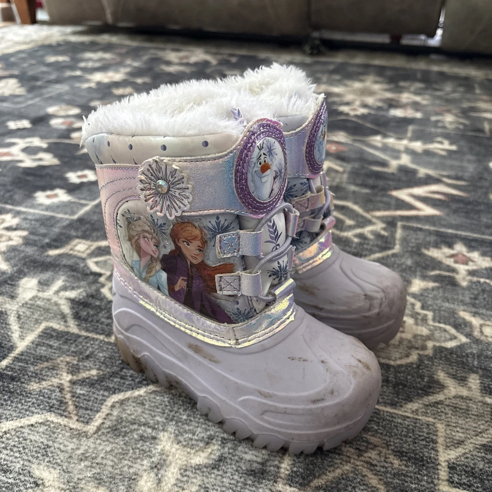 Disney Niñas Frozen Invierno Botas de Nieve Niño Pequeño Talla 10 Foto 3 de 4