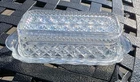 Vintage Anchor Hocking Clear Crystal Wexford Covered Butter Dish