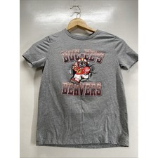 Buc-ees Beavers 82 Gray Short Sleeve T-shirt Youth Medium 28-30  Chest
