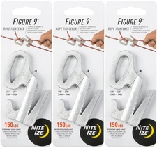 Nite Ize Figure 9 Rope Tightener, Large - Aluminum (3-Pack)