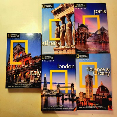 National Geographic Traveler [Set Of 5] Athens & the Island, Italy, Florence.. 