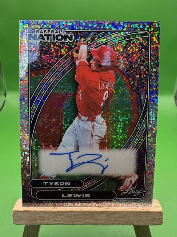 2026 Leaf Baseball Nation Tyson Lewis Auto 11/25 Cincinnati Reds