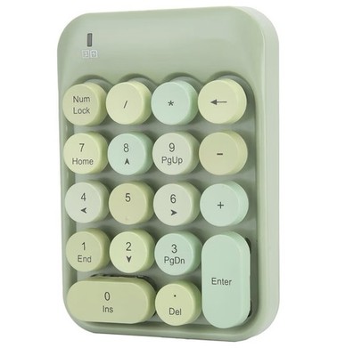 Mopii AK18 Green 2.4G Wireless Numeric Keypad, Windows Mac Compatible