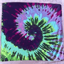 Bright Tie Dye Bandana Scarf Summer Boho Festival Outdoor Gorpcore 21x22  