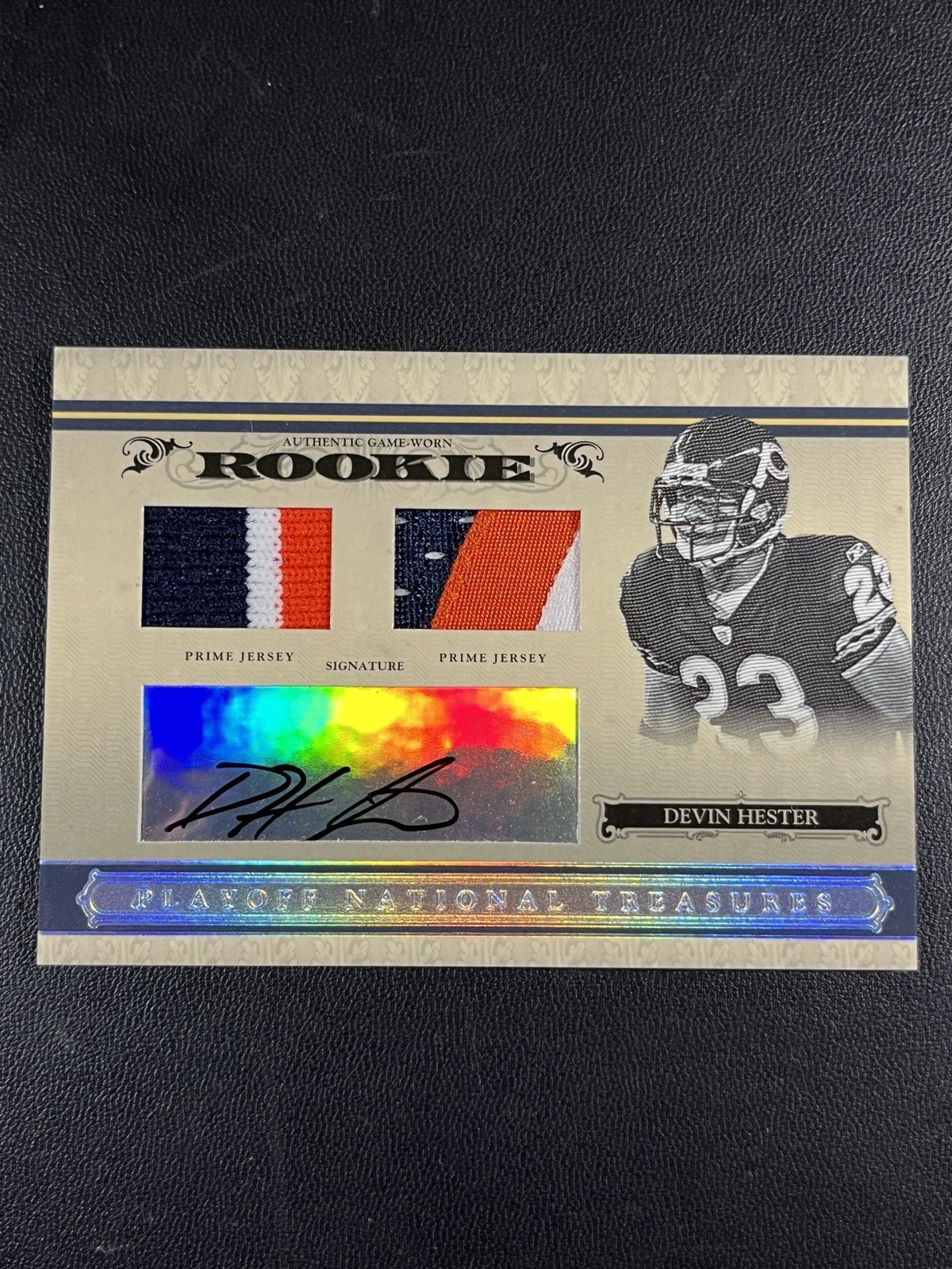 2006 Playoff National Treasures Devin Hester #23 RPA Rookie Patch Auto /99