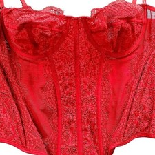 Festival Lace Corset Top Coquette Y2K Whimsigoth Vamp XL