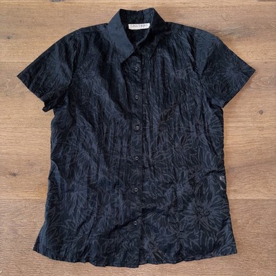 Damen Bluse - Marke Gina Laura - Schwarz mit Muster - Gr. S