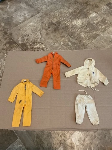Vintage Gi Joe Clothes Lot Orange Yellow Jumpsuit Ski Patrol