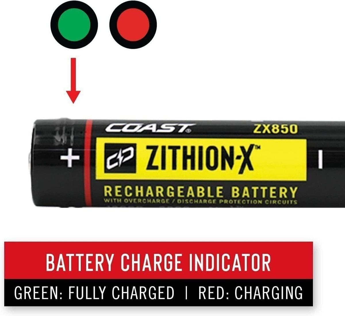 Coast ZX850 ZITHION-X Li-Ion Rechargeable Battery for XP9R XPH30R