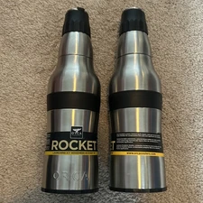 New ORCA Rocket Bottle & Can Holder Double Walled Cooler Koozie Lot Of  2