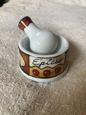 MSC International JO!E Joie Mortar and Pestle Garlic Spice Grinder Porcelain(BB)