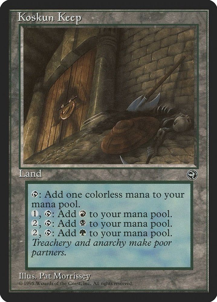 1995 Magic: The Gathering: Homelands - Koskun Keep (#114, Uncommon, Near Mint)