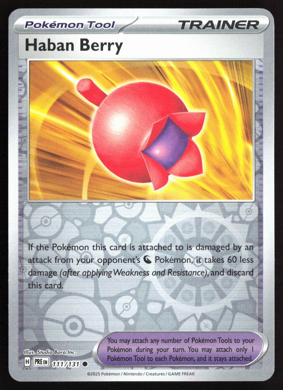 Pokemon Haban Berry Reverse Holo SV: Prismatic Evolutions 111/131 NM