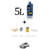 Hoffcar Set Service 4 Filter Und 5L ÖL FüR Ford Fiesta Vi 1.6 Tdci 70Kw Von 20