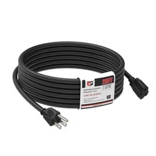  25FT Outdoor Extension Cord, 16/3 SJTW Heavy Duty Waterproof, 3 25ft Black