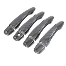 For Nissan 2014-2020 Door Handle Cover Trim+ Carbon Fiber Car Side Mirrors Rogue