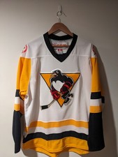 Vintage Wilkes-Barre Scranton Penguins Pittsburgh Black Large NHL Hockey Jersey