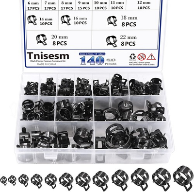 #ad #ad 140 Spring Hose Clamps 6 22Mm Silicone Vacuum Hose Action Low Pressure Air Clip $23.71