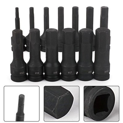 Sockel Adapter Innensechskant Schwarz 80mm Elektrische Bohrmaschine Hex Sockel