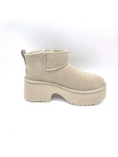 UGG CLASSIC ULTRA MINI NEW HEIGHTS PLATFORM BOOTS SAND BEIGE 8 NEW MSRP 170.00
