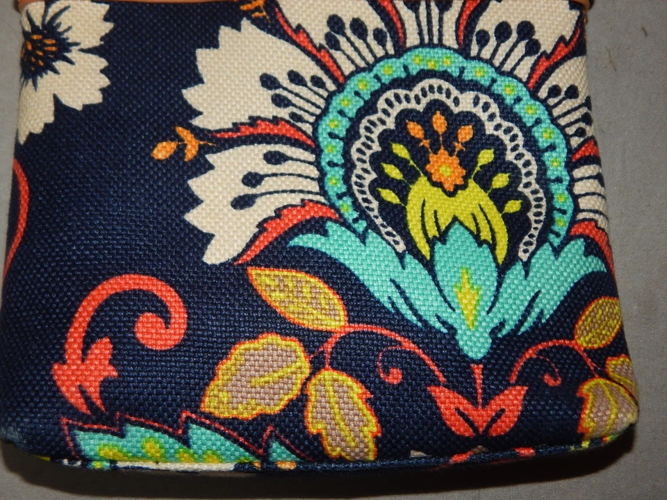 Bolso Bandolera Spartina Daufuskie Island Messinger Floral Lino y Cuero Foto 3 de 4