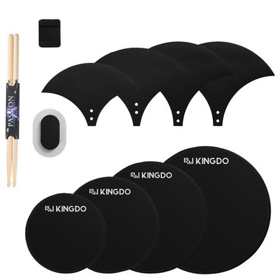 11 Pieces Cymbals Mute Pads Set with Snare Drum Pad,and Hi Hats Set Pad,Foam ...