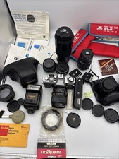 Minolta XD5 35mm SLR Camera Bundle - Lenses, Flash  Accessories - Tested