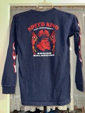 Speed King high performance Engine Balancing Flames Long Sleeve Shirt size S 