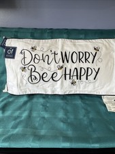 C And F Home Pillow Covers Don t Worry Bee Happy 12 X 24 New With Tags Lumbar