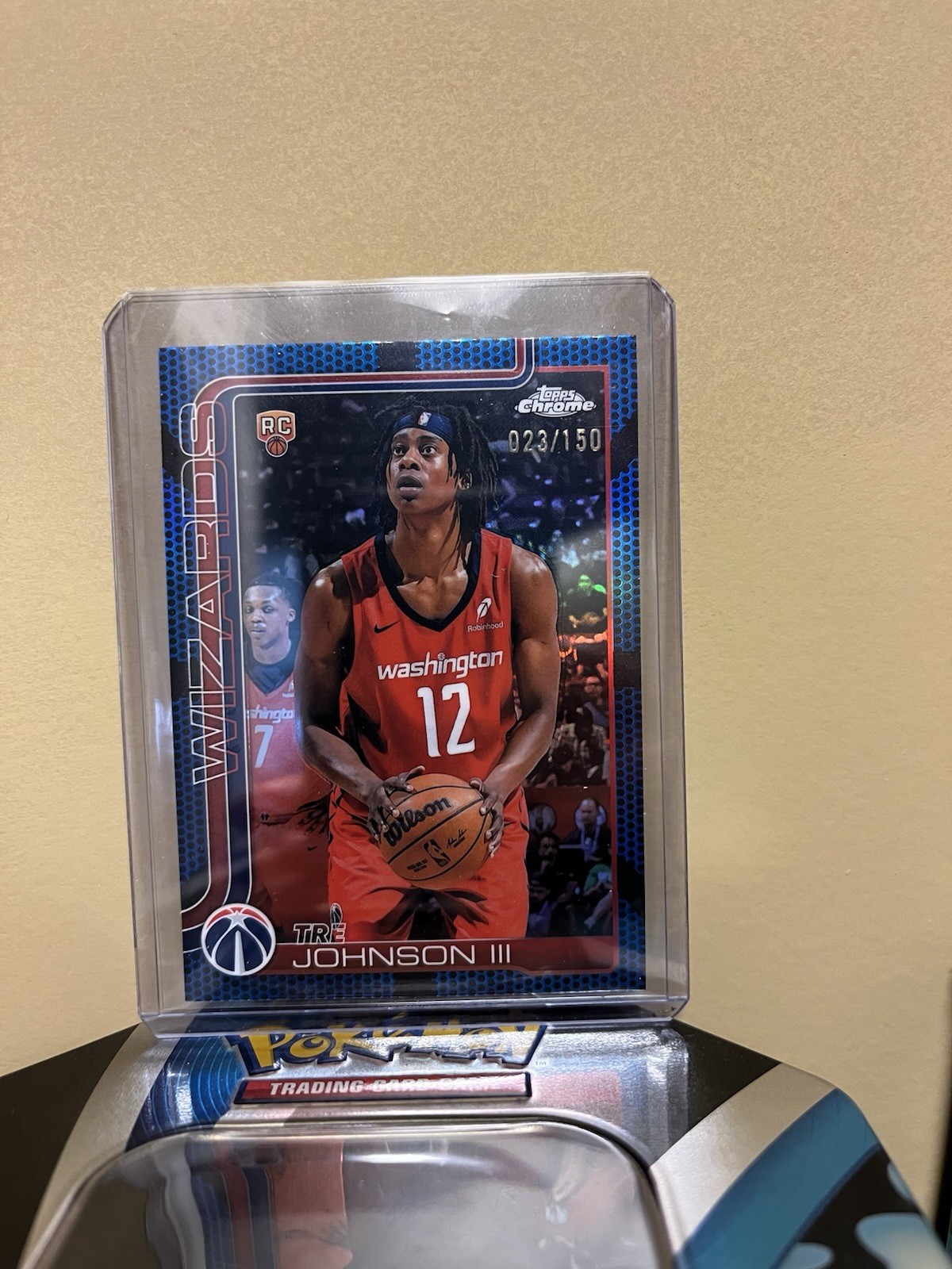 2025-26 Topps Chrome Tre Johnson III Rookie #256 Blue Basketball Refractor /150
