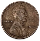 1933 LINCOLN CENT VERY GOOD+, BROWN FREE USA SHIPPING!