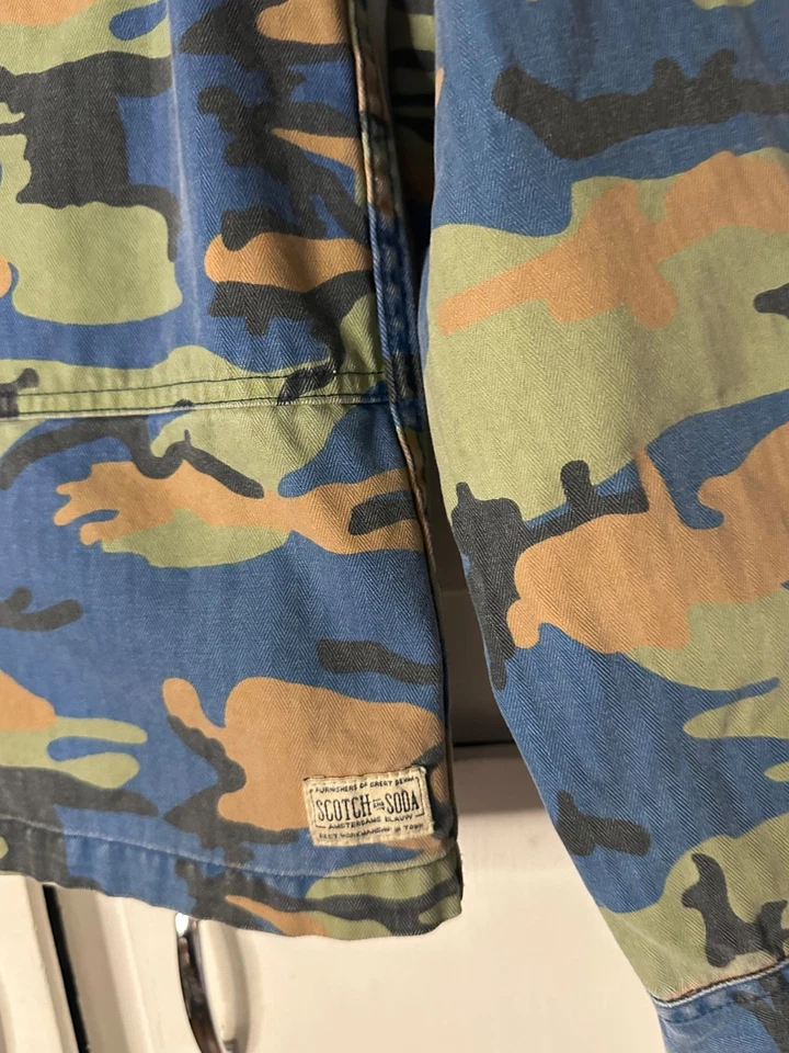 Chaqueta de mezclilla Scotch & Soda para hombre Mr. azul camuflada talla L precio $195,00 nueva sin etiquetas Foto 3 de 4