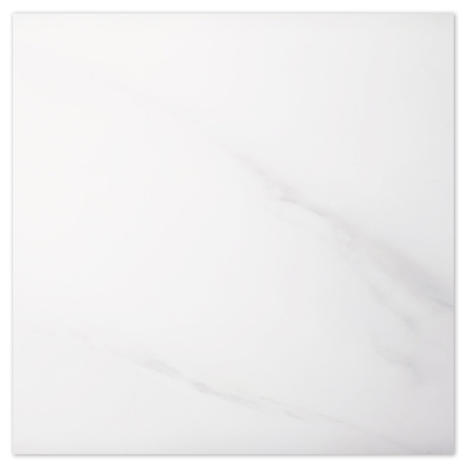 Self-adhesive 12x12 white marble vinyl floor tiles 20-pack